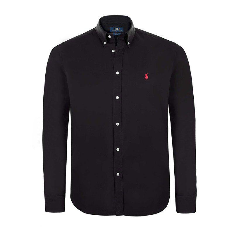 Red Black M Logo - Buy Polo Ralph Lauren Black Red Logo Long Sleeve Shirt M 72405 At