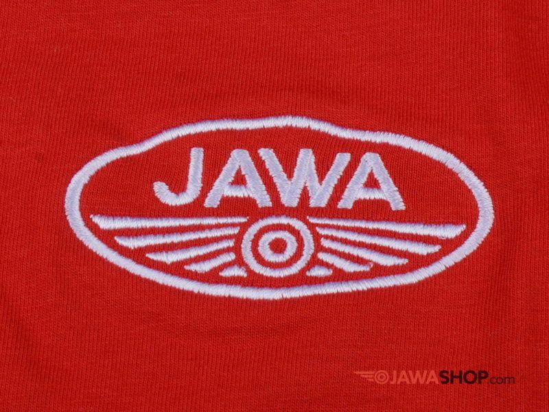 Two White Red L Logo - T Shirt Red, White JAWA Logo