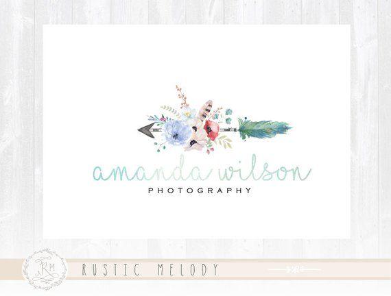 Rustic Arrow Logo - Photography Logo Design Rustic Arrow Logo Boutique Logo