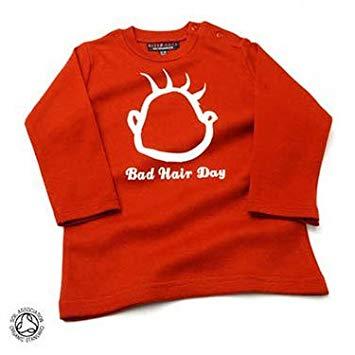 Two White Red L Logo - Bad Hair Day Baby/Kids White T-shirt L/S - Funny Baby Clothes,2-4 ...