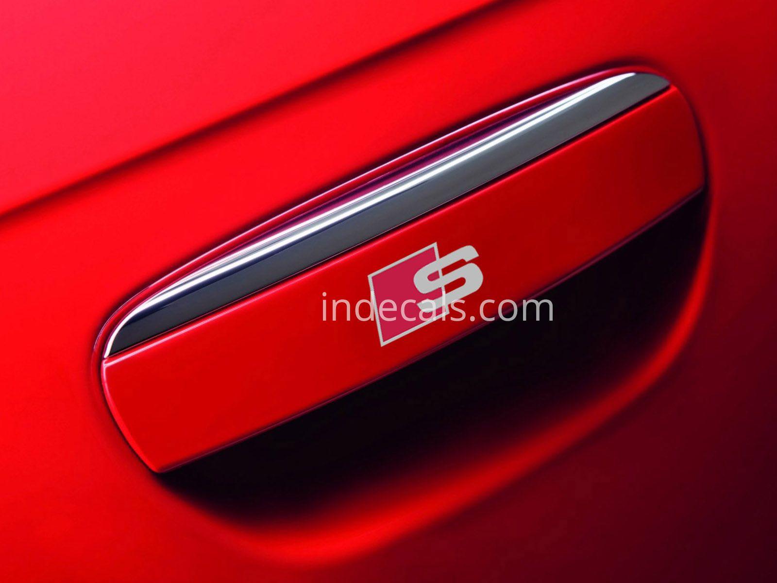 Red Silver S Logo - Silver S-line stickers for your Audi - indecals.com