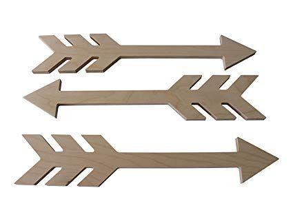 Rustic Arrow Logo - Unfinished Wooden Rustic Arrows Wall Decor