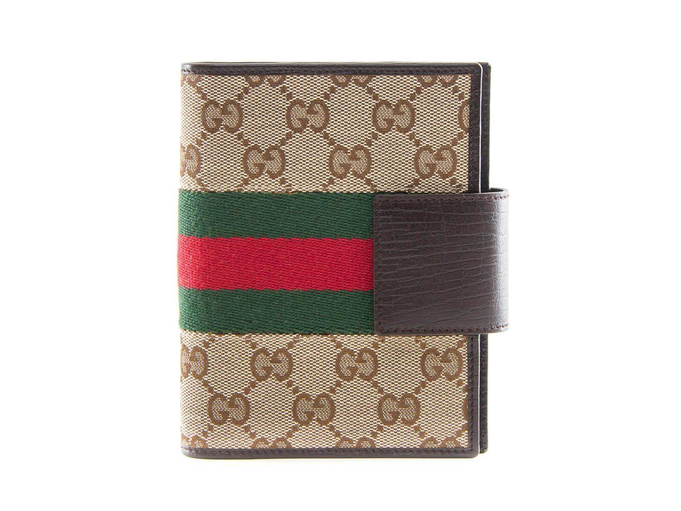 Authentic Gucci Logo - Authentic Gucci Web GG Logos Pattern Agenda Notebook Cover | Connect ...