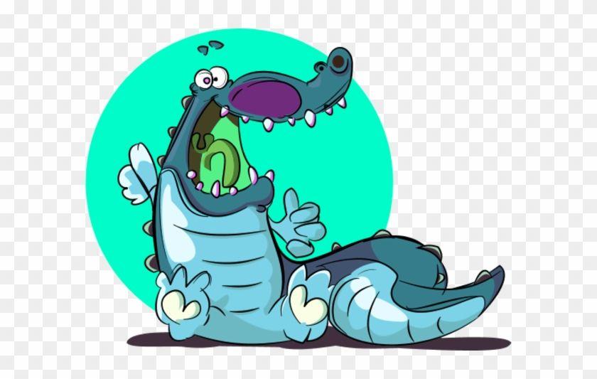 Smiling Crocodile Logo - Large Smiling Crocodile Cartoon Funny Clipart - Cocodrilo Comiendo ...