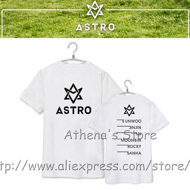 Astro Kpop Logo - 100% COTTON kpop ASTRO Symbol Member Name T shirts ASTRO kpop Logo ...