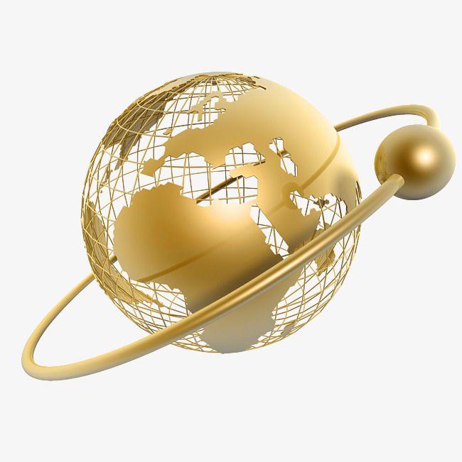 Gold World Globe Logo - Gold Hollow Globe, Globe Clipart, Earth, Map PNG Image and Clipart ...