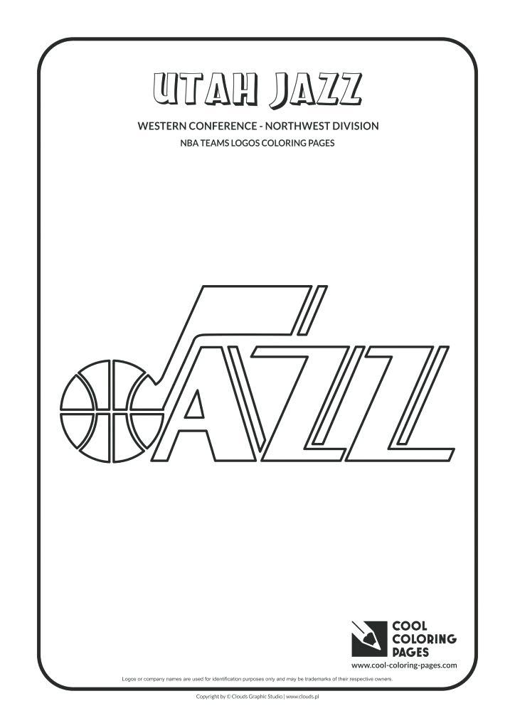 Cool NBA Team Logo - Nba Logos Coloring Pages Sure Fire Jazz Coloring Pages Cool ...