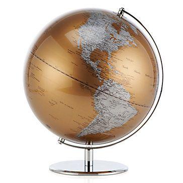 Gold World Globe Logo - World Globe