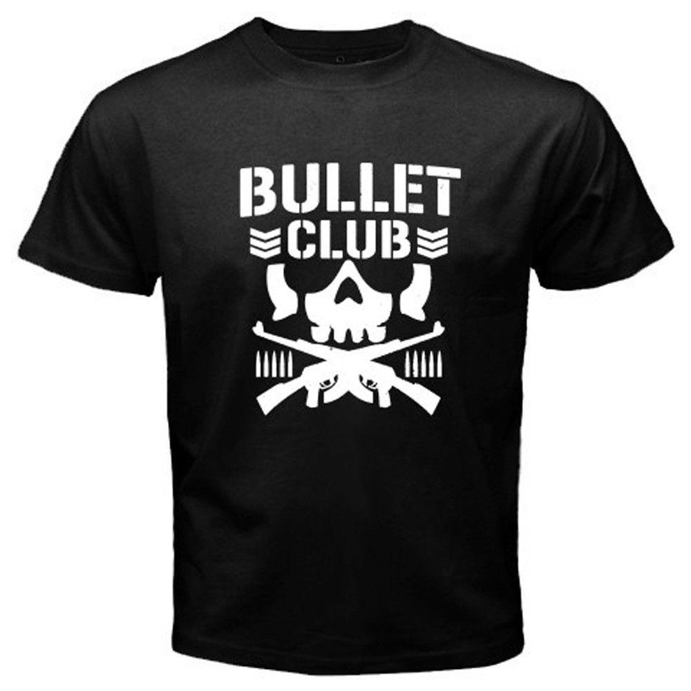 Famous Shirts Logo - New Bullet Club Famous Wrestling Club Logo Men'S Black T Shirt Size