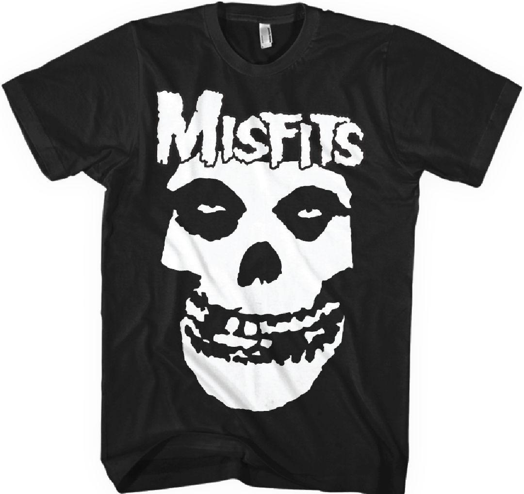 Famous Shirts Logo - Our men's classic black Misfits tshirt features the horror punk rock ...