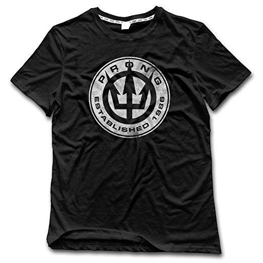 Famous Shirts Logo - Amazon.com: Men's Famous Band Prong Cool Classic Logo Awesome O-Neck ...