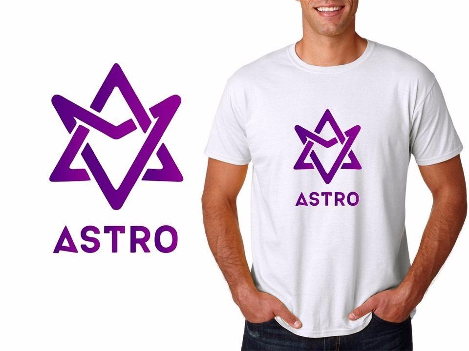 Astro Kpop Logo - Camiseta Masculina Astro Grupo K-pop Logo Lilas Frete Gratis - R$ 66 ...