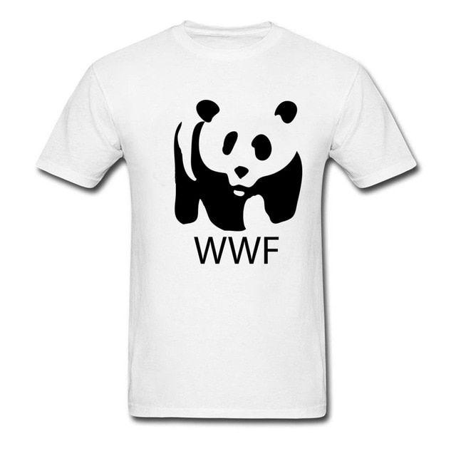 Famous Shirts Logo - WWF Panda Logo Designs T Shirt For Adult 2018 New Arrival Famous