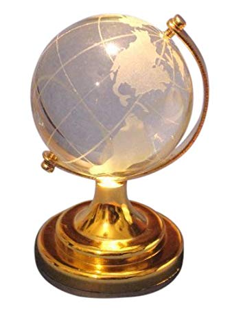 Gold World Globe Logo - Amazon.com: 2.5 New Crystal Glass Miniature World Globe Ornament ...