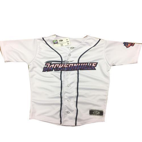 Jumbo Shrimp Sport Logo - MiLB Jacksonville Jumbo Shrimp Replica Home Jersey – SportsManiaUSA.com