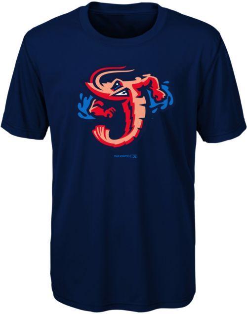 Jumbo Shrimp Sport Logo - Majestic Youth Jacksonville Jumbo Shrimp Navy T-Shirt | DICK'S ...