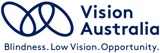 Australian Media Logo - Vision Australia. Blindness and low vision services