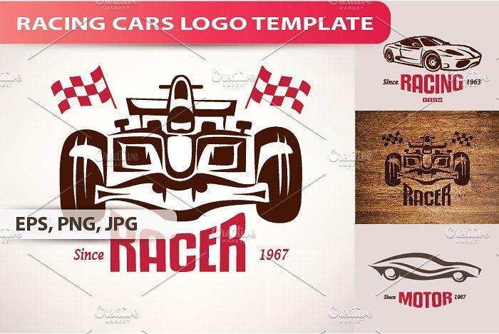 Race Car Logo - 3 Racing Cars Logo Template ~ Logo Templates ~ Creative Market