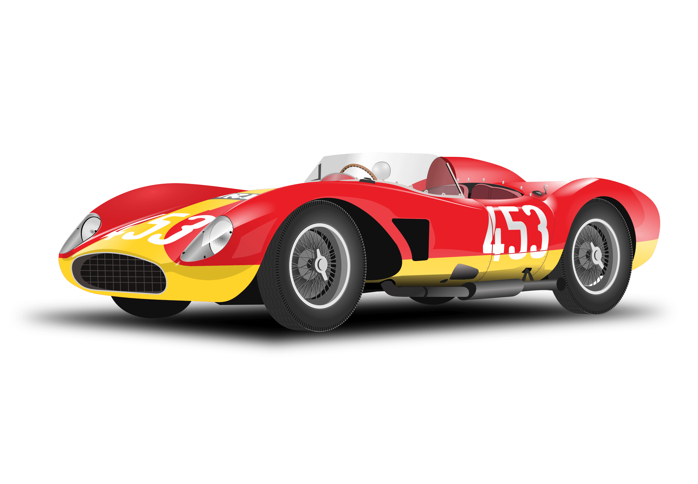 Race Car Logo - Clipart - red racing car (no logo)