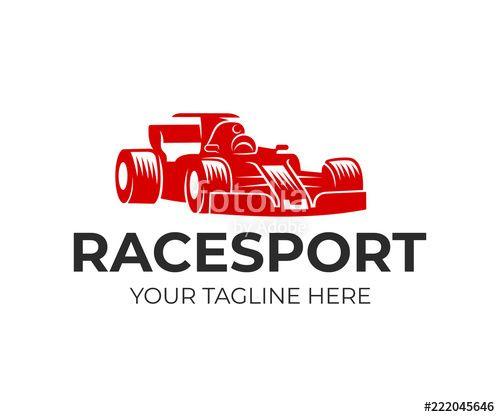 Race Car Logo - Race sport, formula 1 and race car, logo design. Racing automobile