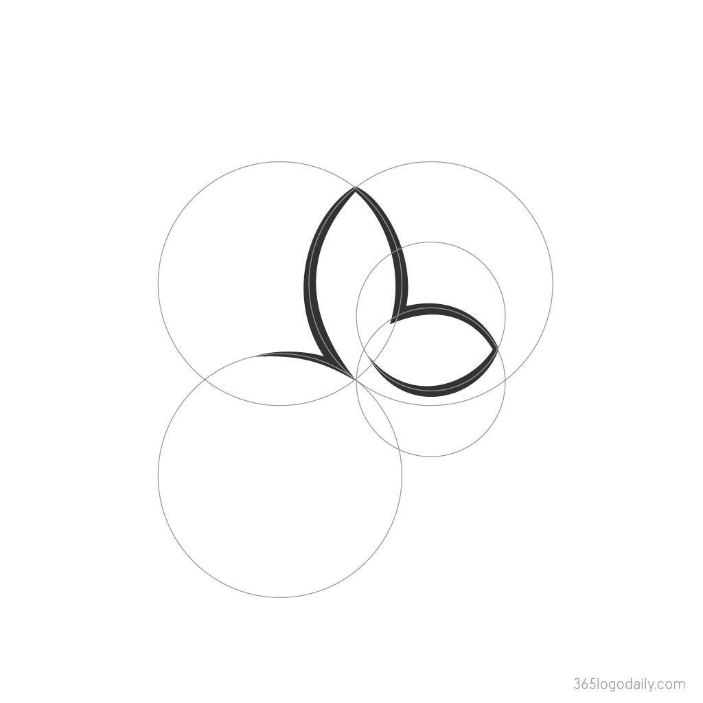 Butterfly Circle Logo - Clientwork : Butterfly symbol for Venus & Milo using golden ratio