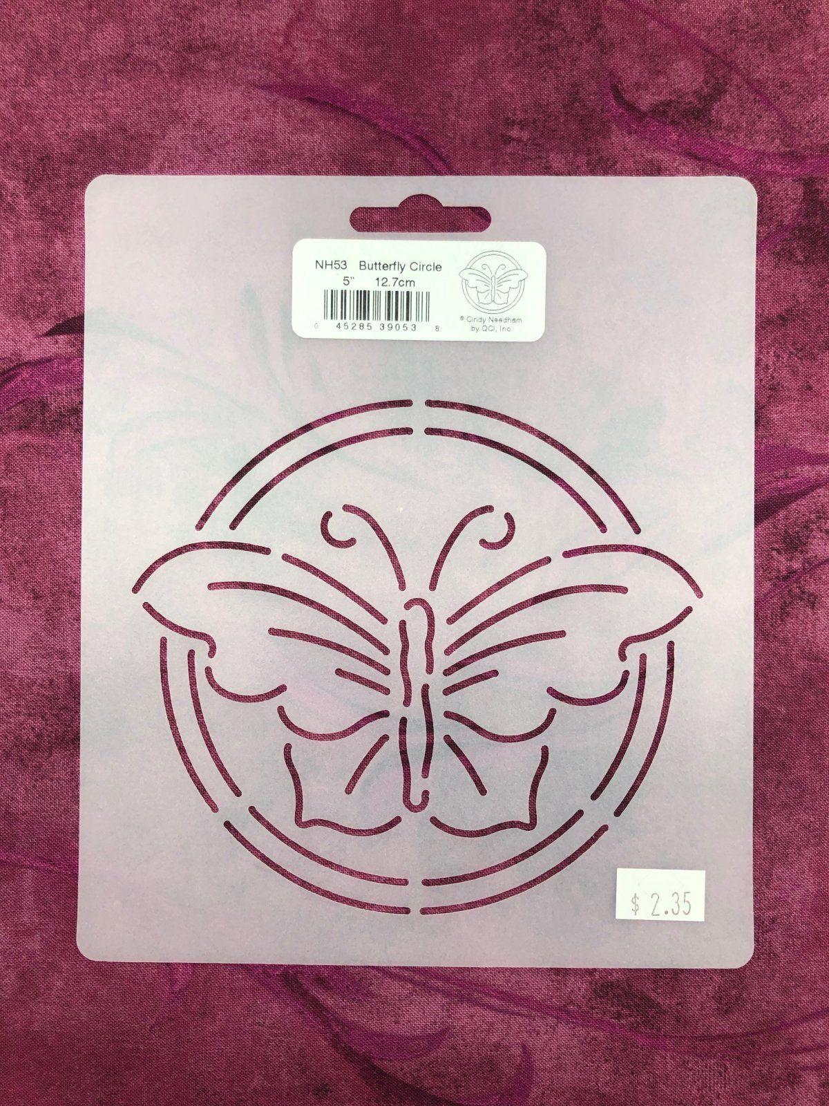Butterfly Circle Logo - NH53 Butterfly Circle 5 Inch Stencil