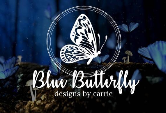 Butterfly Circle Logo - Butterfly Watermark Elegant Watermark Flying Watermark Moth | Etsy
