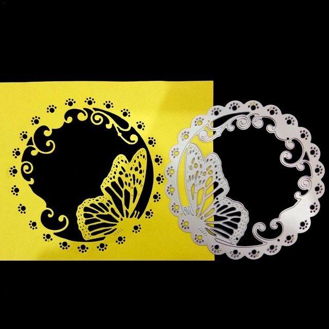 Butterfly Circle Logo - Butterfly Circle 3D DIY Metal Cutting Dies Scrapbooking For Paper