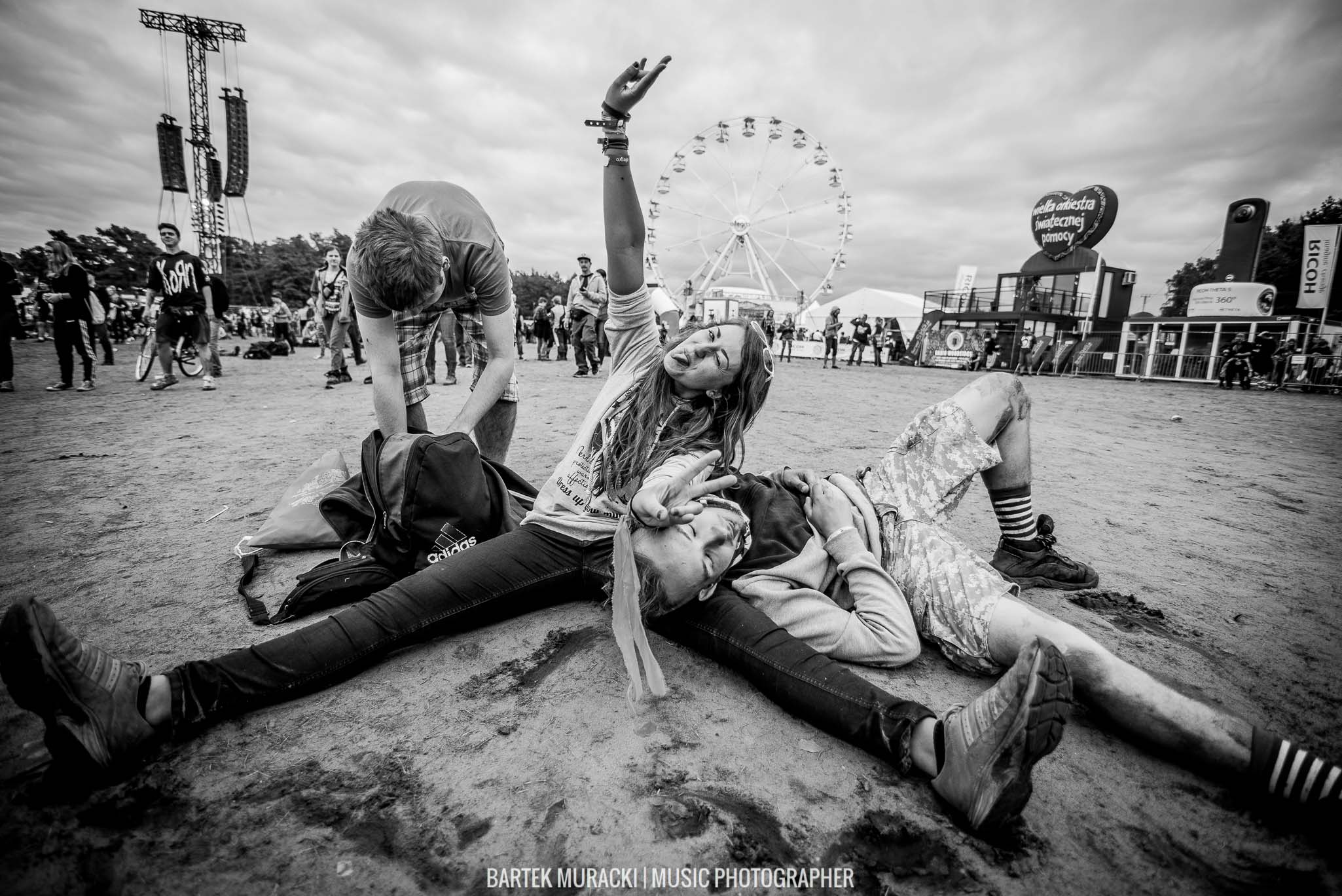 Black and White Woodstock Logo - Black & white photo of Europe's largest music festival