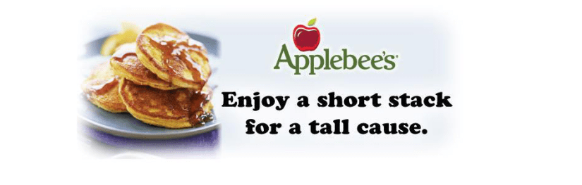 Applebee's 2013 Logo - Applebee's pancake breakfast