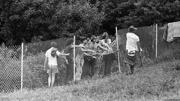 Black and White Woodstock Logo - Unseen Woodstock photographs displayed 45 years on - BBC News