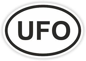 Funny NASA Logo - UFO U.F.O. COUNTRY CODE OVAL STICKER funny bumper decal ...