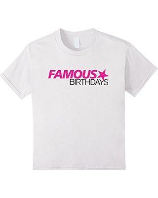 Famous Shirts Logo - New Savings on Kids Famous Birthdays Classic Logo T-Shirt 12 White