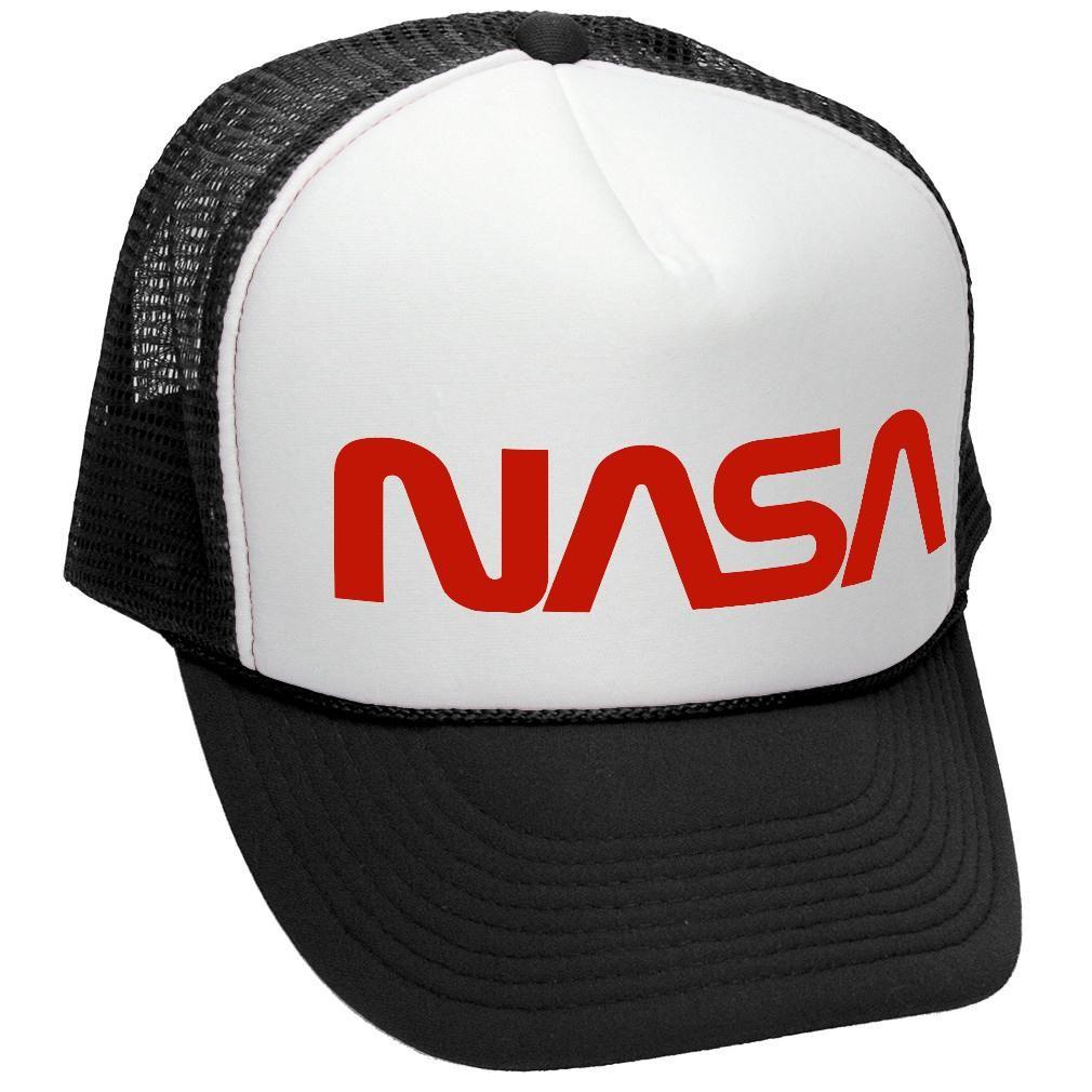 Funny NASA Logo - OLD NASA LOGO - space retro funny geek nerd - Unisex Adult Trucker ...
