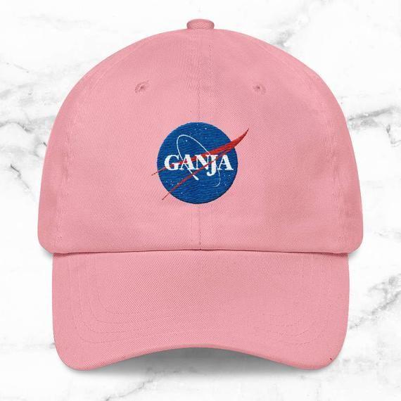 Funny NASA Logo - Ganja Cap // NASA Logo // Cool Baseball Hat // Funny Hats // | Etsy
