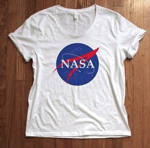 Funny NASA Logo - NASA Alien Logo Funny Slogan Graphic Womens Oversize T-shirt Size: S ...
