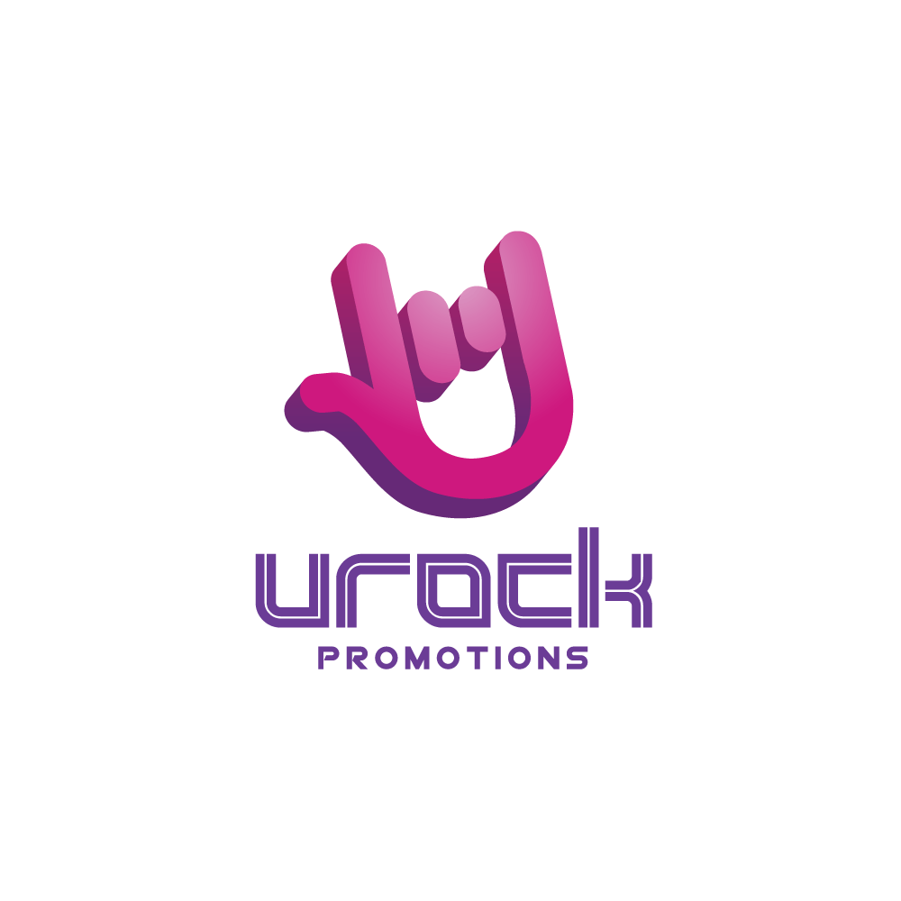 Using the Letter U Logo - UROCK Promotions—Letter U and Sign of the Horns Hand Logo Design ...