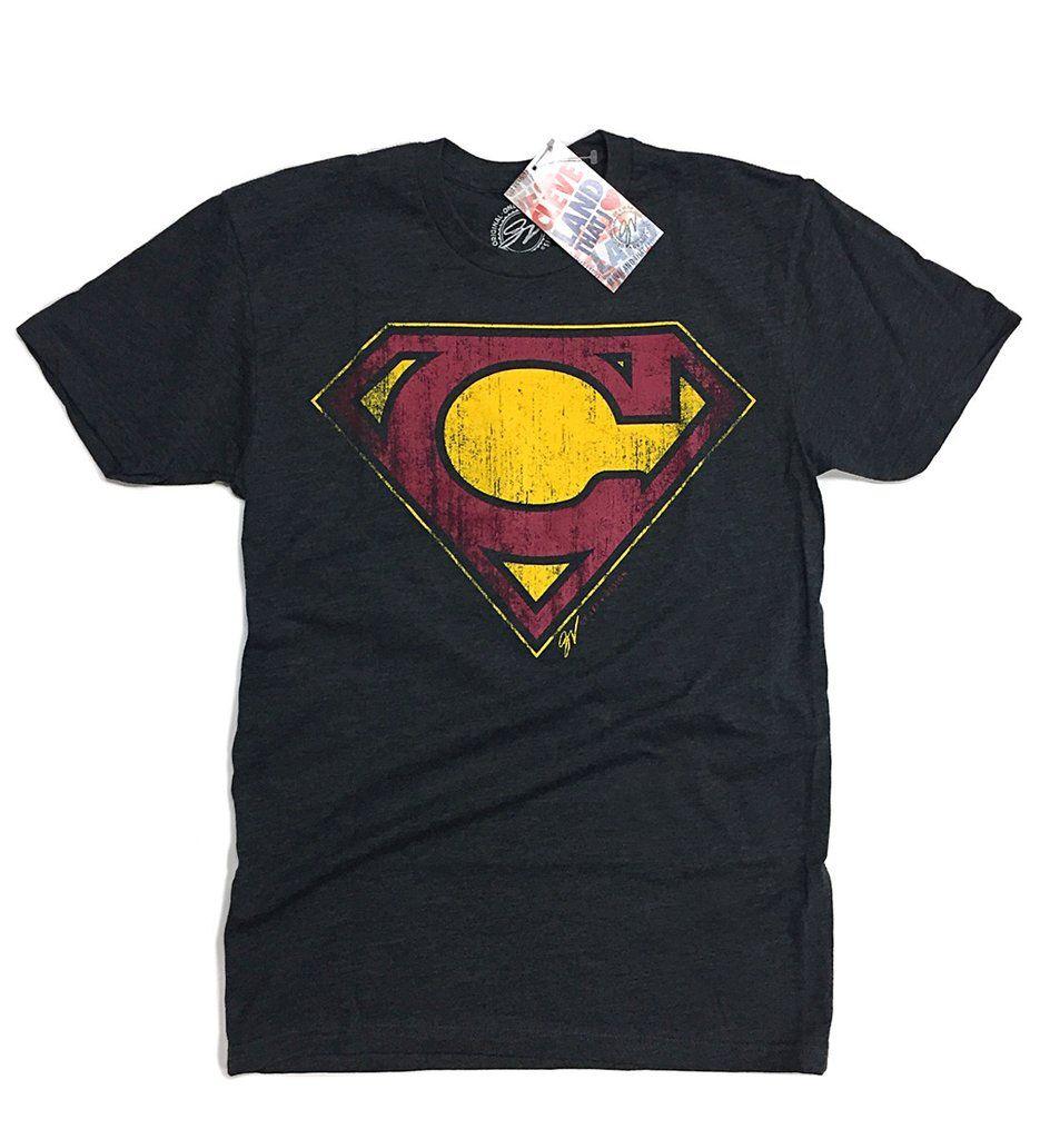 Super C Logo - Black Cleveland Super C Wine and Gold T shirt | GV Art and Design