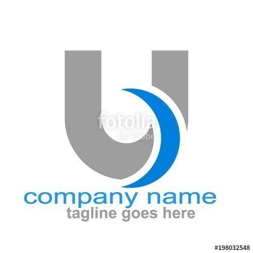 Using the Letter U Logo - u logo u letter logo with shattered broken blue pink vector image