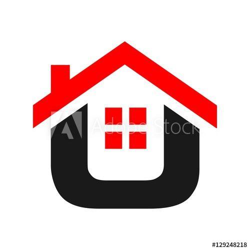 Using the Letter U Logo - House abstract real estate logo design. letter U logo. realty symbol ...