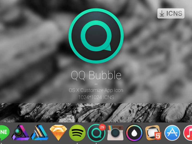 QQ App Logo - QQ Bubble - OS X Customize App Icon by Vincent Fan | Dribbble | Dribbble