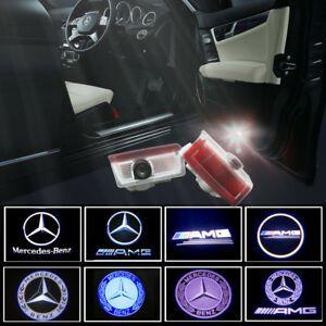 Savage Car Logo - 2x MERCEDES BENZ LED PROJECTOR CAR DOOR LIGHTS SHADOW PUDDLE ...