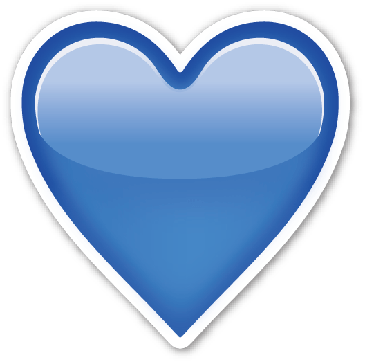 Blue Heart Logo - Blue Heart | EmojiStickers.com