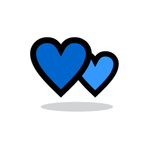 Blue Heart Logo - Vintage Blue Heart Clipart