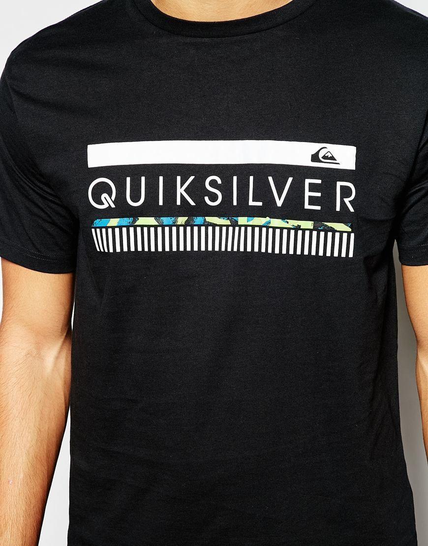 Black Quiksilver Logo - Quiksilver T Shirt With Logo Print In Black For Men