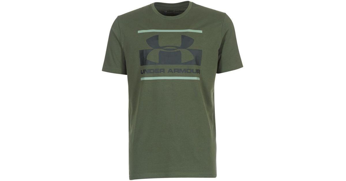 Cool Under Armour Green Logo - Under Armour Blocked Sportstyle Logo Men's T Shirt In Green in Green ...