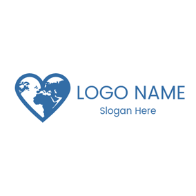 Blue Heart Logo - Free Heart Logo Designs. DesignEvo Logo Maker