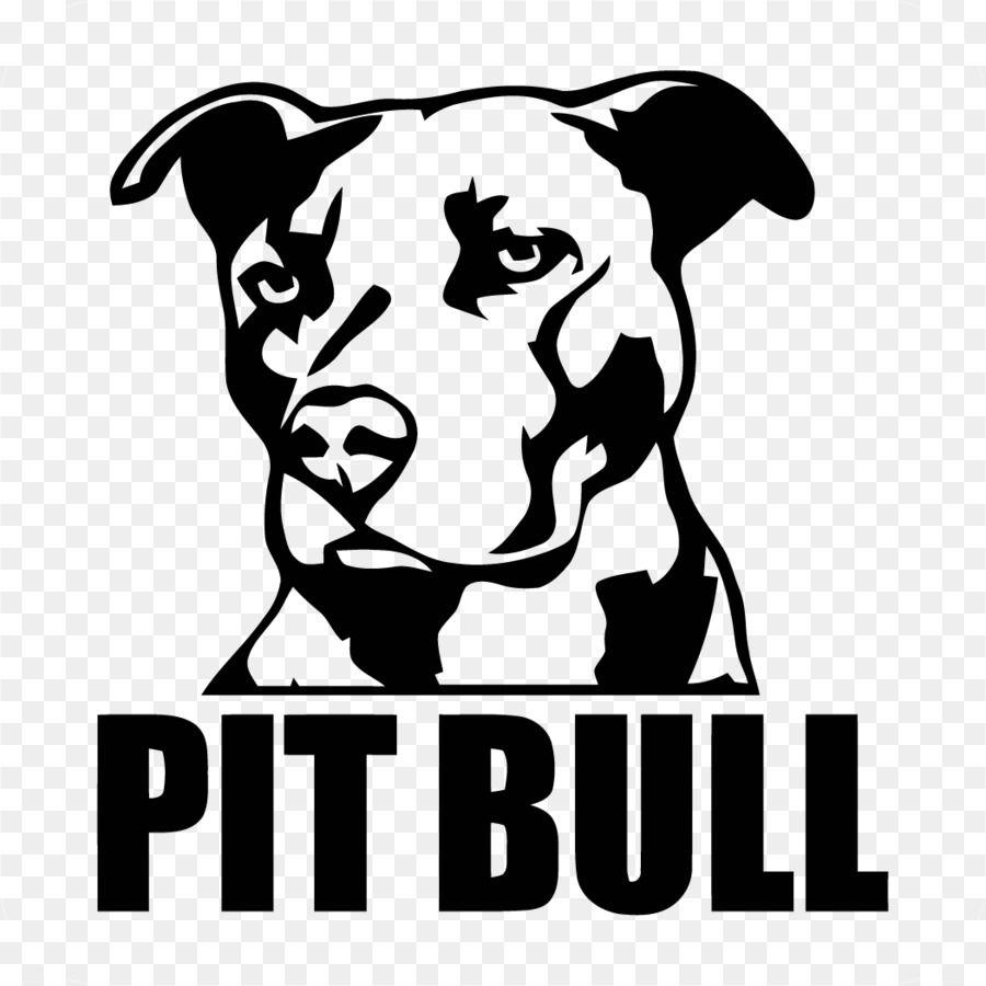 Pitbull Black and White Logo - American Pit Bull Terrier American Staffordshire Terrier Decal ...