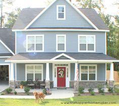 Red and Blue House Logo - Show me your blue-gray house (and red doors) | Houses | Grey houses ...