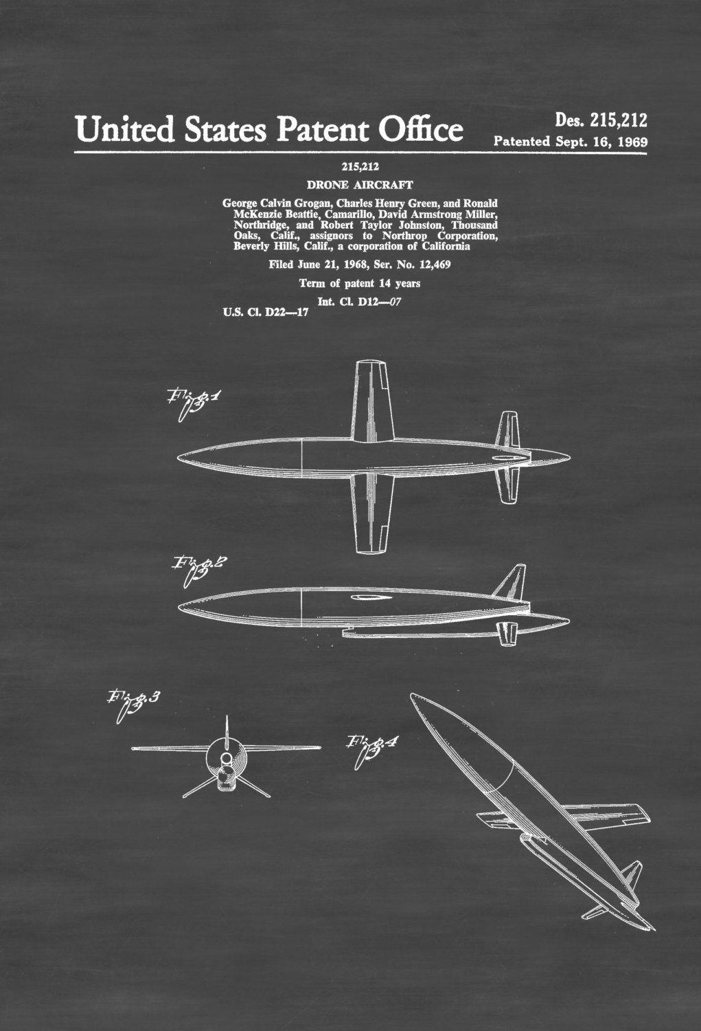 Vintage Northrop Aircraft Logo - Northrop Drone Aircraft Patent – Vintage Drone Airplane, Airplane ...